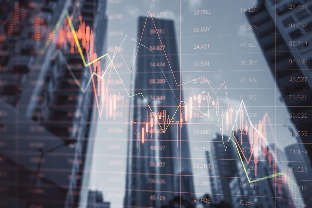 Digital Chart In Front Buildings