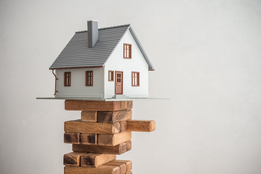 Toy House On Toy Blocks